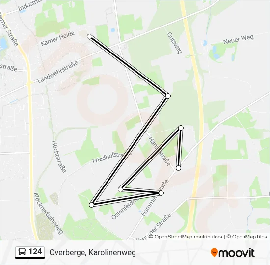 124 Bus Line Map