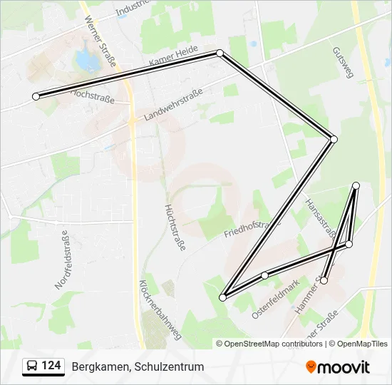 124 Bus Line Map