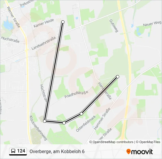 124 Bus Line Map