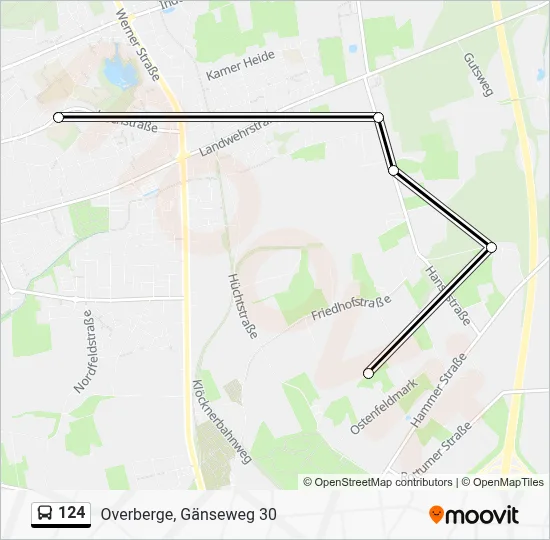 124 Bus Line Map
