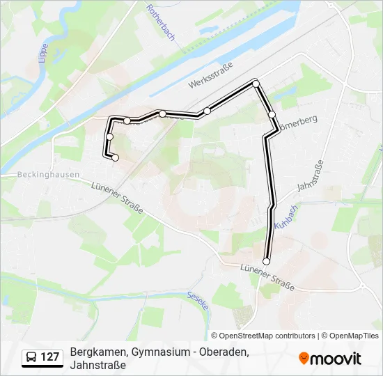 127 Bus Line Map