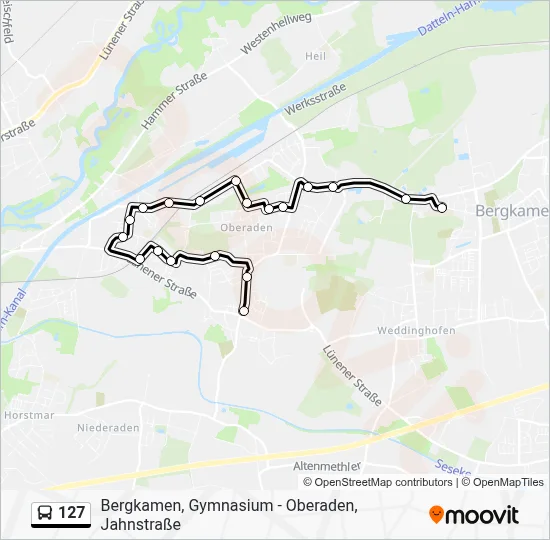 127 Bus Line Map