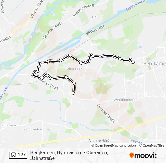 127 Bus Line Map