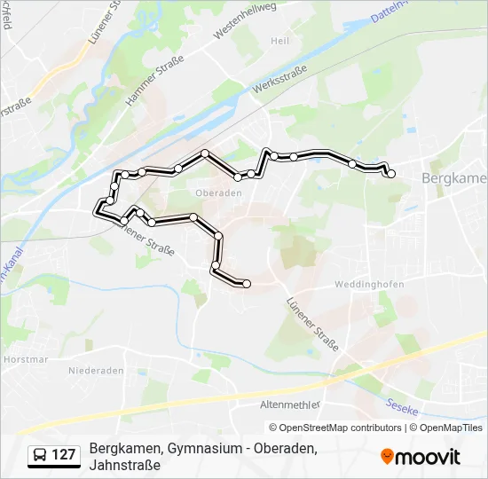 127 Bus Line Map