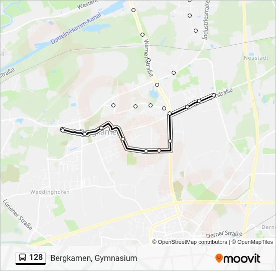 128 Bus Line Map