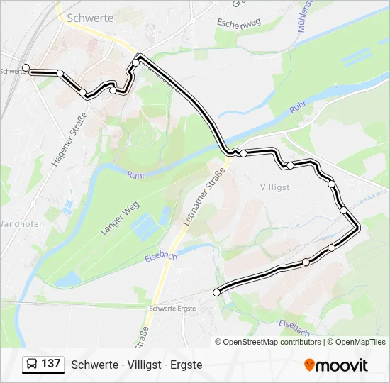 137 Bus Line Map