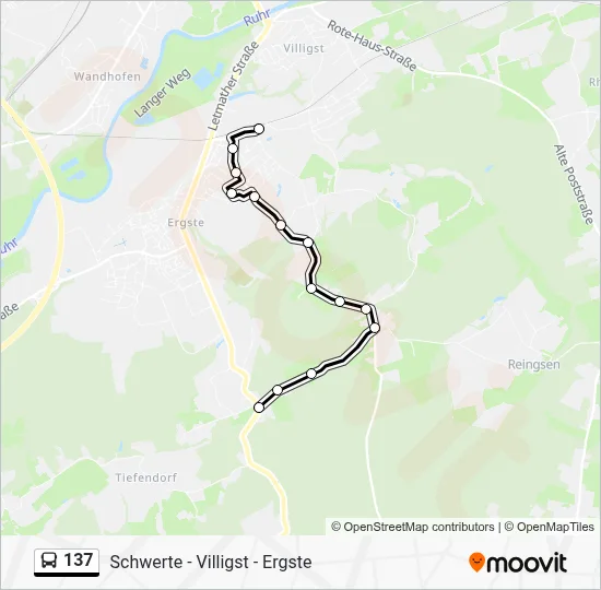 137 Bus Line Map
