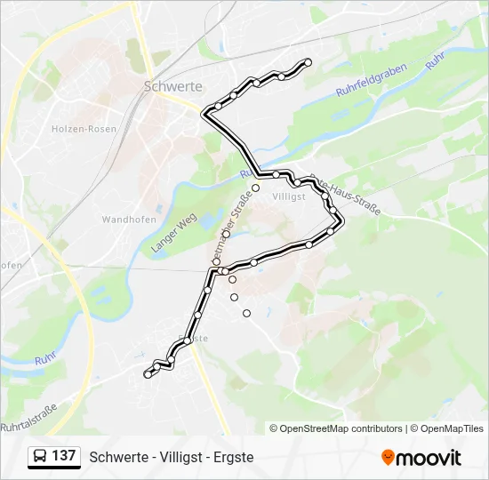 137 Bus Line Map