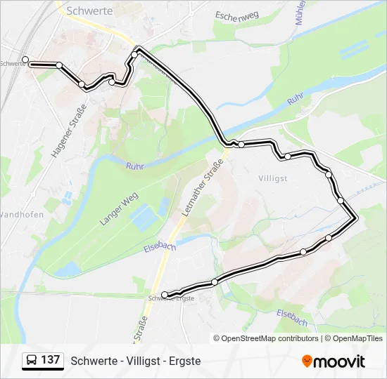 137 Bus Line Map