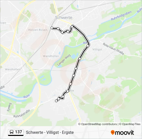 137 Bus Line Map
