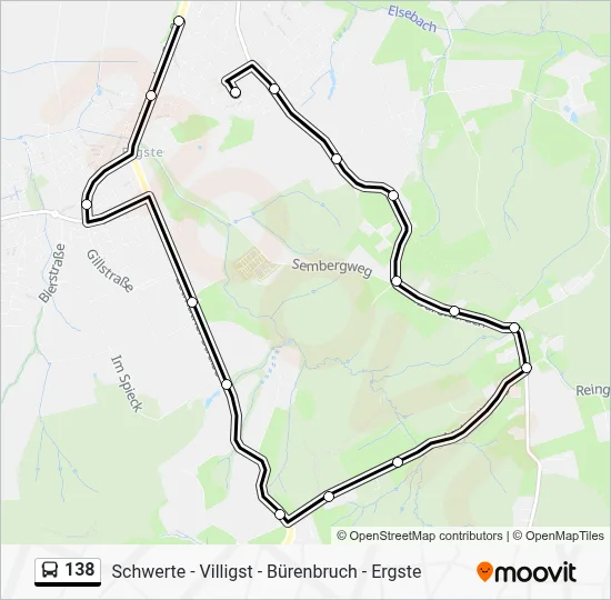 138 Bus Line Map
