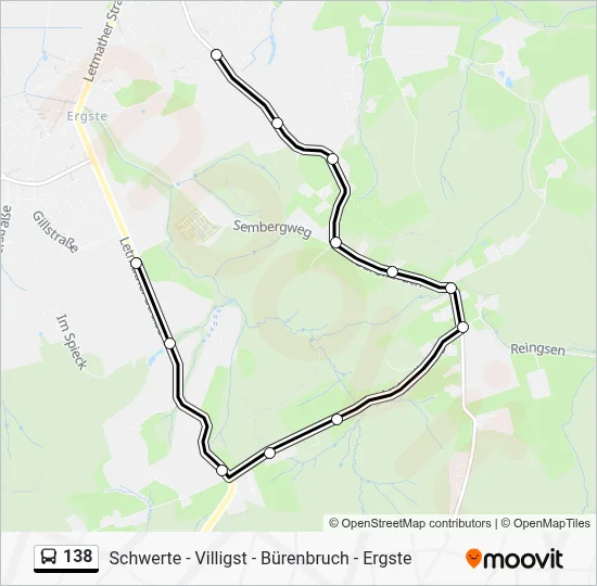 138 Bus Line Map