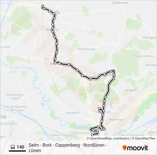 140 Bus Line Map