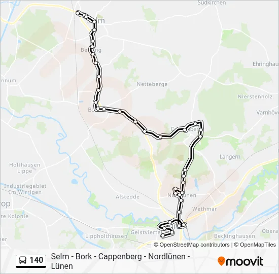 140 Bus Line Map