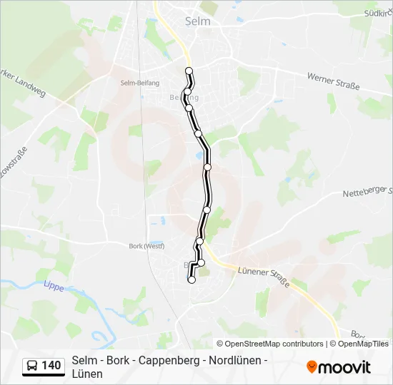 140 Bus Line Map