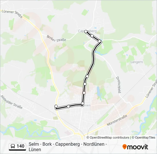 140 Bus Line Map