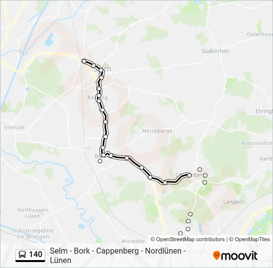 140 Bus Line Map