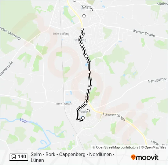 140 Bus Line Map
