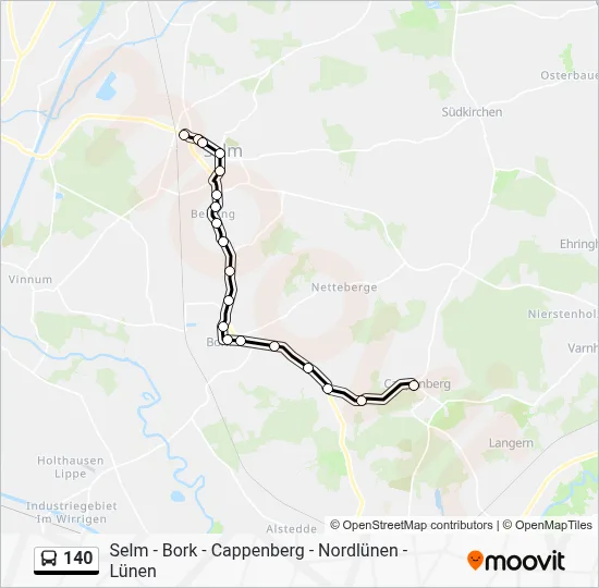 140 Bus Line Map