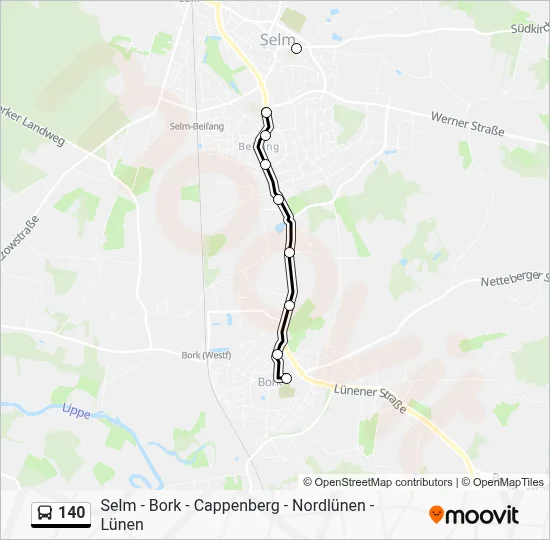 140 Bus Line Map