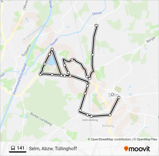 141 Bus Line Map