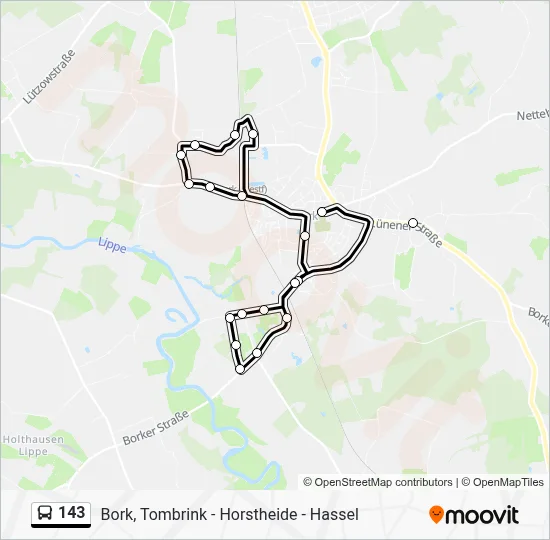 143 Bus Line Map