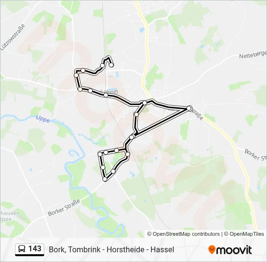 143 Bus Line Map