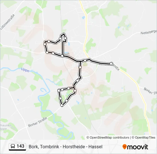 143 Bus Line Map
