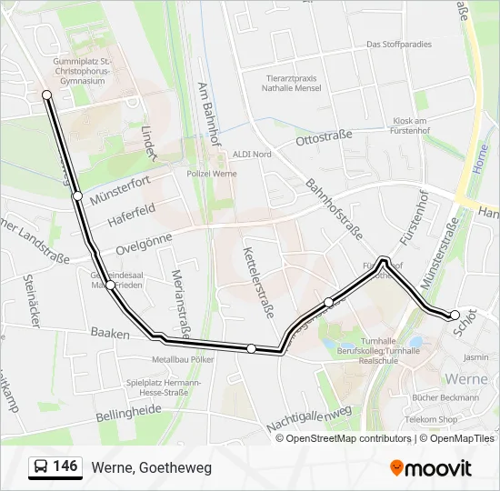 146 Bus Line Map
