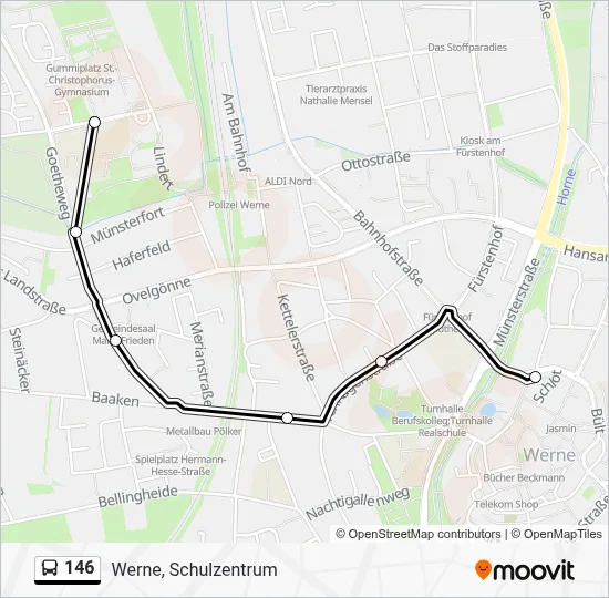 146 Bus Line Map