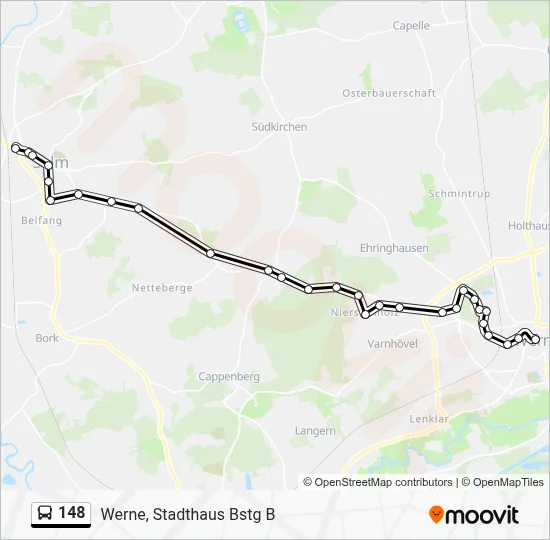 148 Bus Line Map