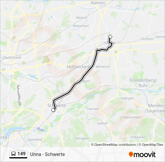 149 Bus Line Map
