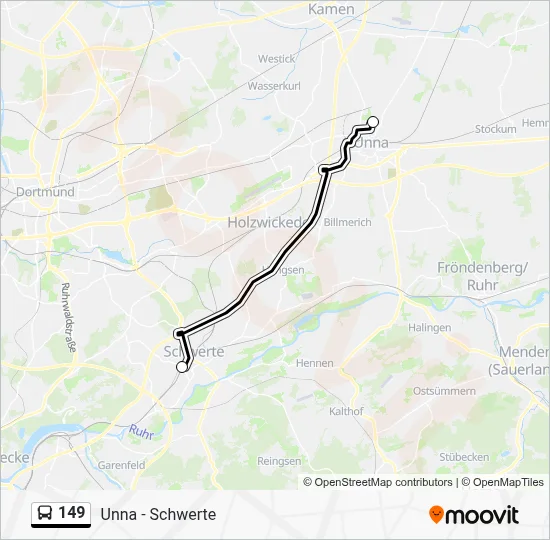149 Bus Line Map