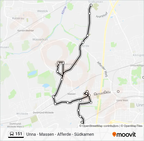 151 Bus Line Map