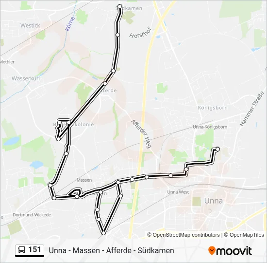 151 Bus Line Map