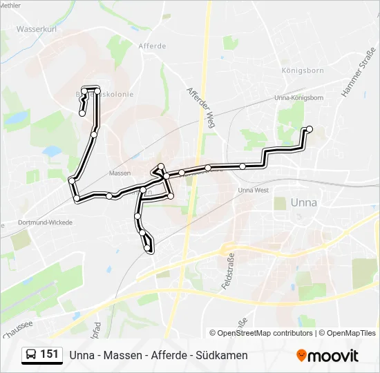 151 Bus Line Map