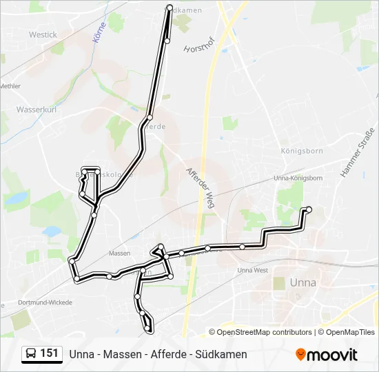 151 Bus Line Map
