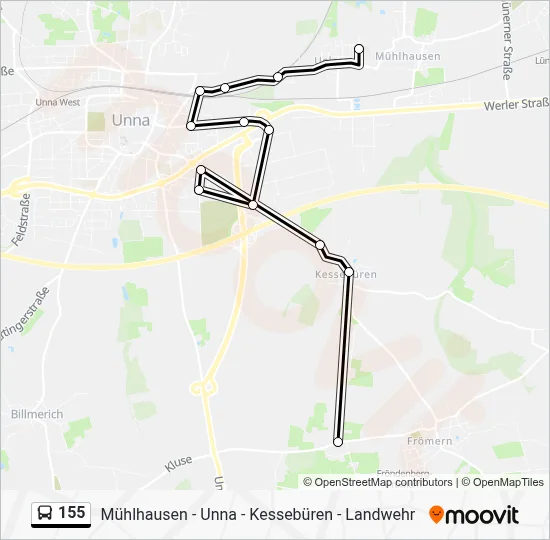 155 Bus Line Map