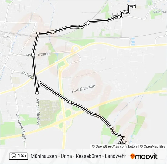 155 Bus Line Map
