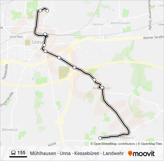 155 Bus Line Map