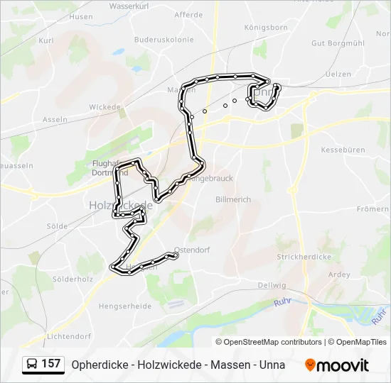 157 Bus Line Map