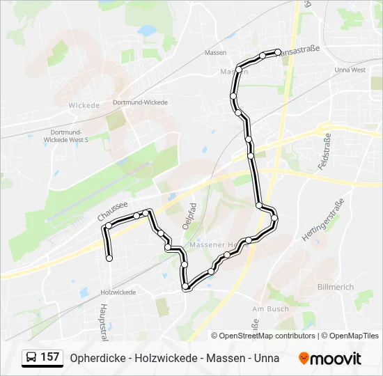 157 Bus Line Map
