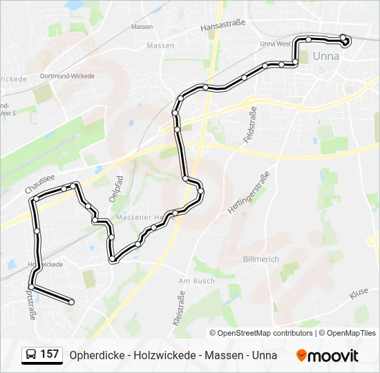 157 Bus Line Map