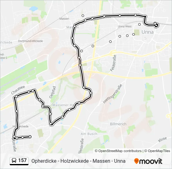 157 Bus Line Map