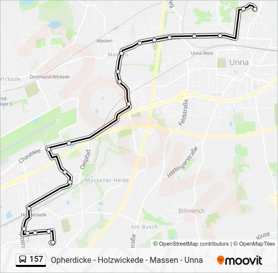 157 Bus Line Map