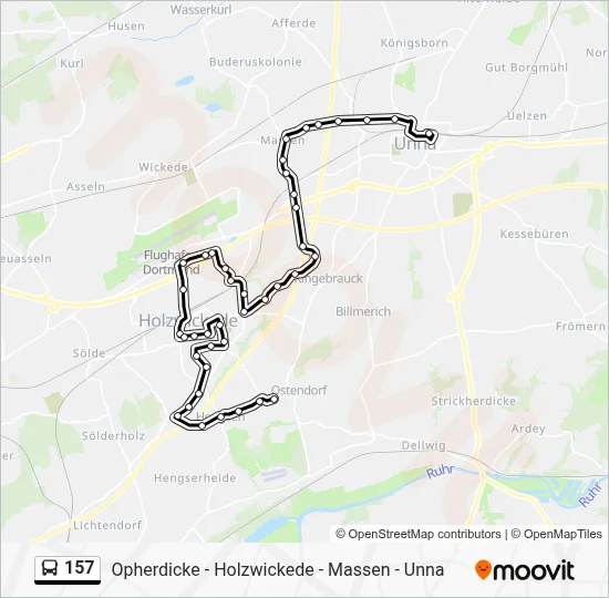 157 Bus Line Map