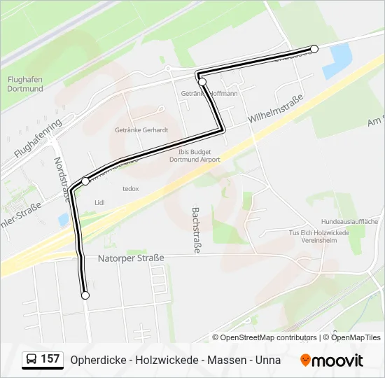 157 Bus Line Map