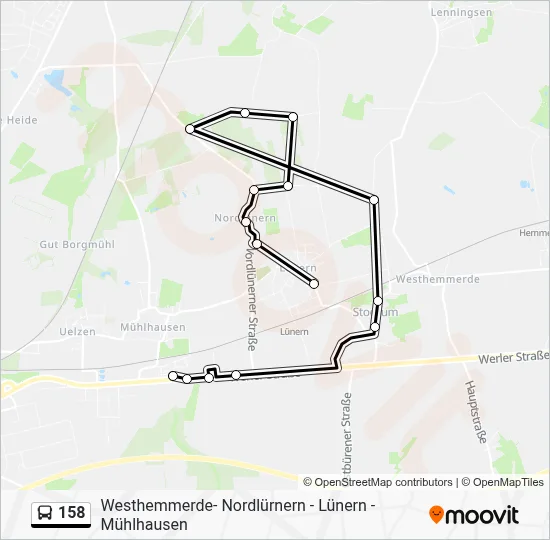 158 Bus Line Map