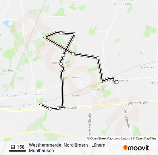 158 Bus Line Map