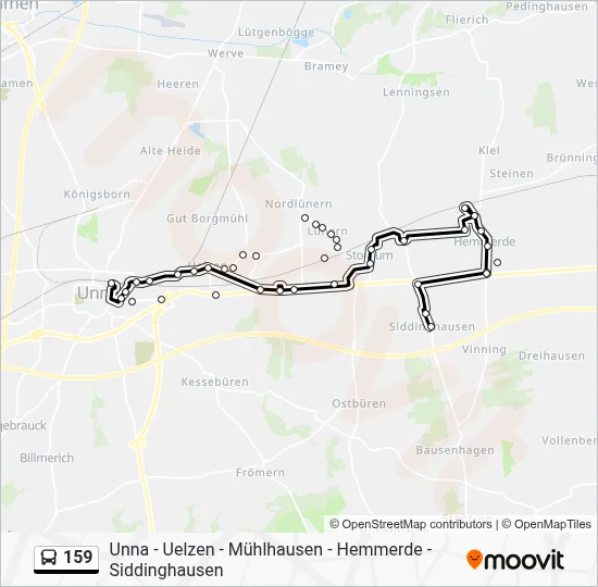 159 Bus Line Map